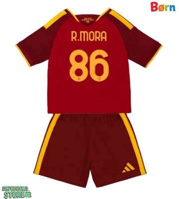 AS Roma Rodrigo Mora #86 Replika Babytøj Hjemmebanesæt Børn 2026-27 Kortærmet (+ Korte bukser)